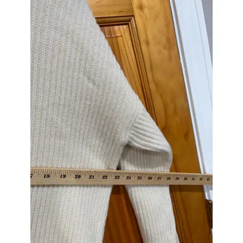 MACPHEE Tomorrowland Cream Wool Blend Ribbed Knit Sweater Minimalist Japan