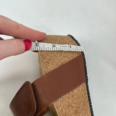 Eric Michael NIB Liat Women's Leather Strap Platform Wedge Sandals Brown Size 10