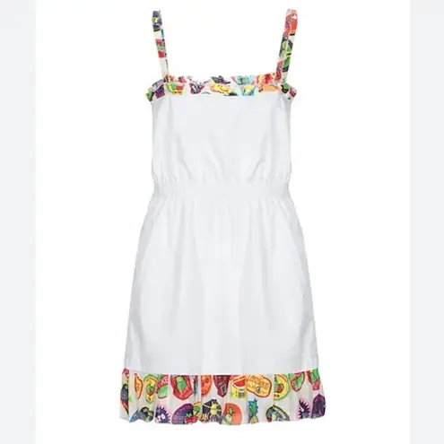 Love moschino NWT Patches White Mini Ruffle Dress
