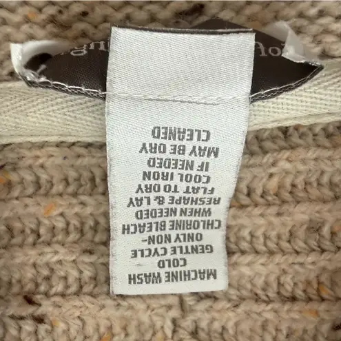 Soft Surroundings Sweater Cardigan Wool Cashmere blend Women’s S Oatmeal Shawl