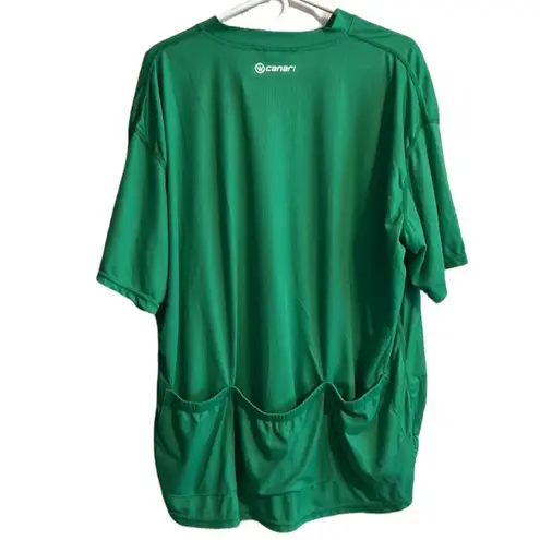 Canari Women’s Cross Sport Jersey Cycling Jacket Plus 5X 1/2 Zip Pullover Bamboo Green