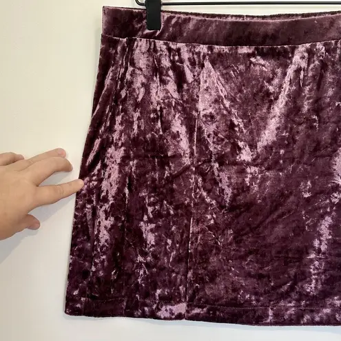 Abound NEW  by Nordstrom Velvet Pull-on Mini Skirt with Slit - XL