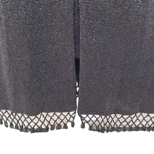 XScape Women's Collarless Metallic Sparkling Evening Jacket