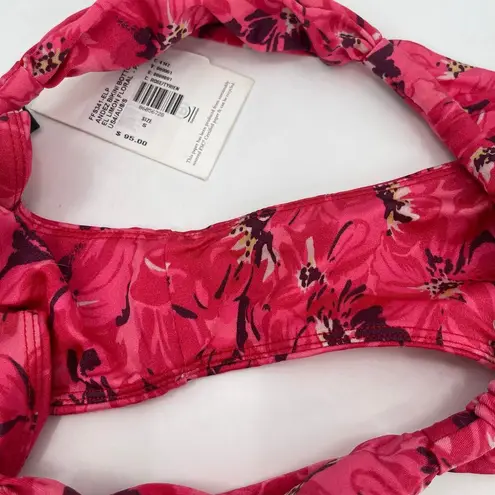 Faithfull the Brand Andez Bikini Bottoms Size Small El Limon Pink Floral Cheeky