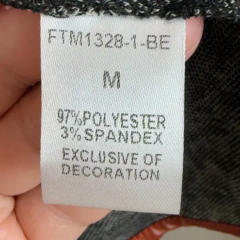 THML Cardigan Women's Medium Multi Leopard Print Open Front Long Cozy Sweater