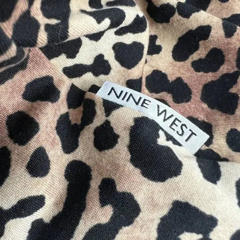 Nine West  Leopard Sleep Dress And Robe Set Womens Xlarge Lingerie