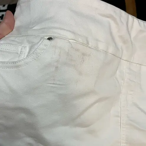 NWT! S.C. & Co. Womens Casual Denim Skort White Size XL