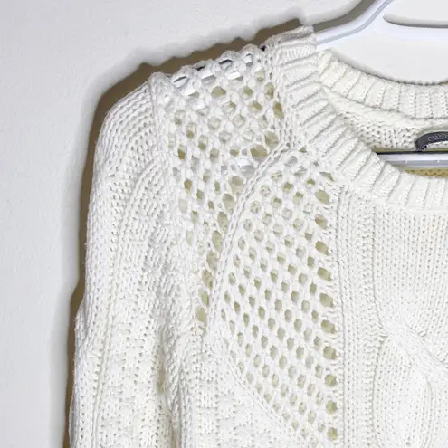 Rubbish cable open knit off white sweater size M