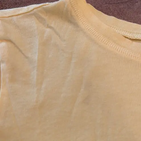 P S BASICS by PACSUN cropped top shirt Yellow Size undefined