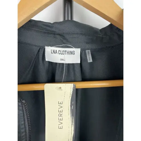 LNA Pirate Black Radar Zip Up Long Sleeve Collared Shirt Size S Broken Zipper