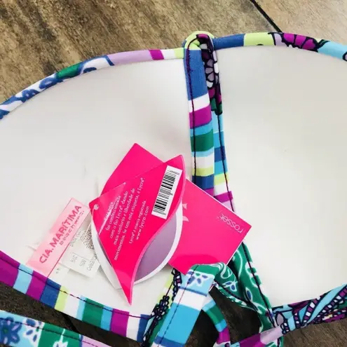 CIA.MARITIMA String Bikini Top Halter tie Back Med