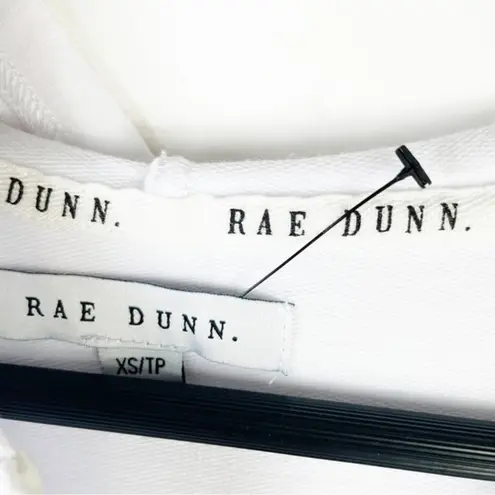 Rae Dunn  Soft White Lightweight‎ "BRIDE" Zippered Hoodie Sweatshirt XS