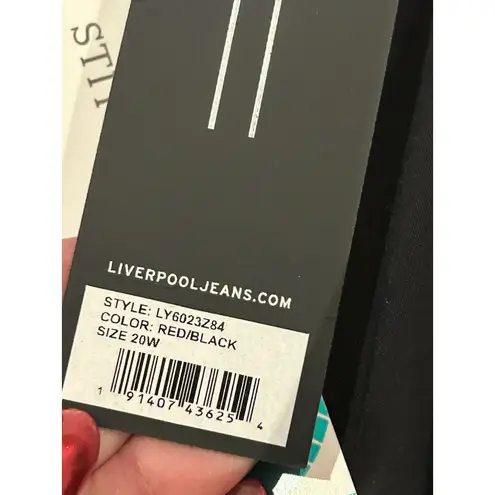 Liverpool NWT LA Plaid Red Black Pencil Skirt Womens Size 20w