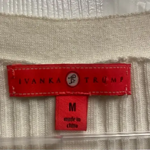 Ivanka Trump Cotton/Silk/Viscose Cardigan Sweater W/ Gold Buttons Size Medium