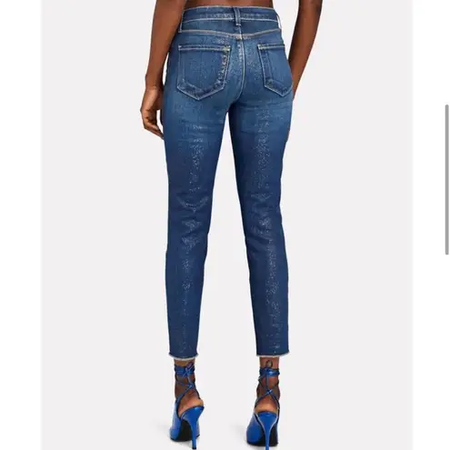 L'Agence El Matador Fremont Gold Glitter Coated Skinny Jeans Women's Size 26