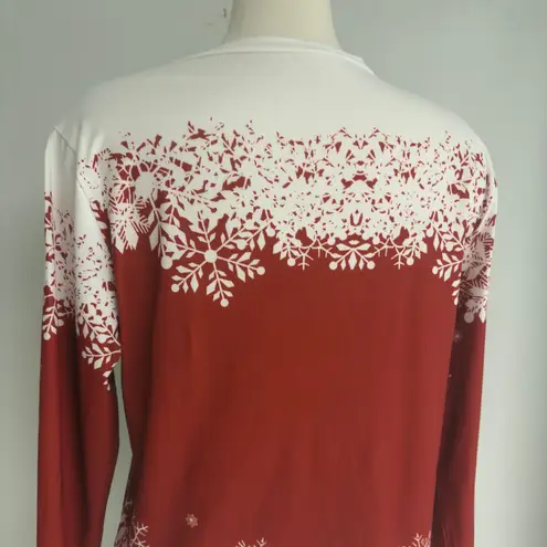 Pretty Christmas Sweater NWOT Red Size L