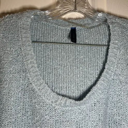 Falls Creek  Light Blue Fuzzy Knit Scoop Neck Sweater size 3X