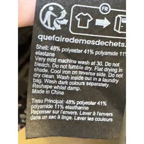 AllSaints Eris Leopard Top Ruched Bodycon Top Blouse Size 2 Black