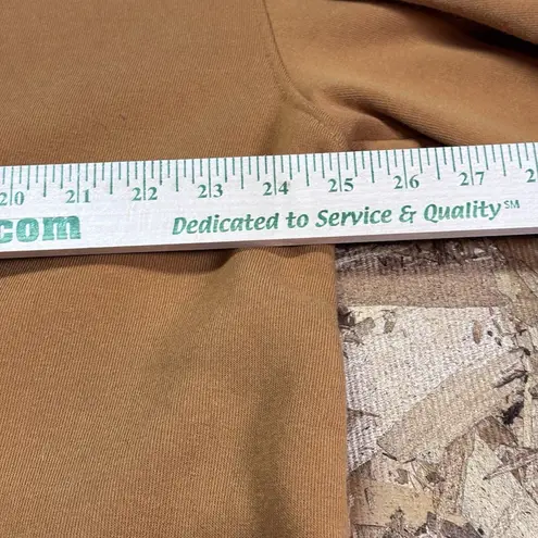 Z Avenue USA Hooded Camel Oversized Coat Shawl collar Hood Long Jacket Size 1XL Brown