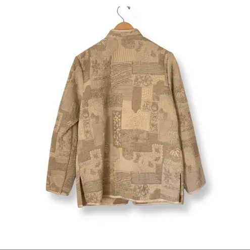 Democracy Weekend Knot Latch Mandarin Collar Embroidered Jacket