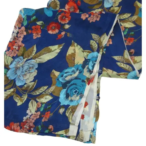 Johnny Was NWT Emma Divine in Blue Floral Lightweight Wide Leg Lined Pants XL