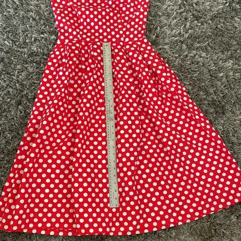 The best rockabilly retro polka dot swing dress ever made Red Size 10