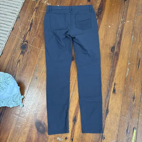 prAna Brenna Moto Skinny Stretch Pants Gray Womens 10 Hiking Outdoors Travel