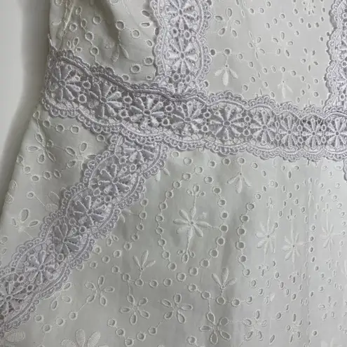 Charo Ruiz Zuma Eyelet Embroidered White Romper Womens XS New