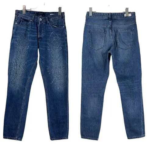 Scotch & Soda Lady Luck Jeans Mid Rise Embroidery Medium Wash Women’s Size 26/32