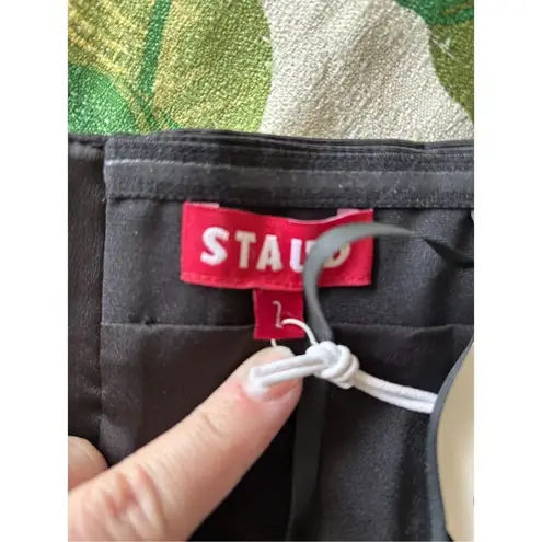 STAUD Nyla Black Strapless Top Size 2 NWT Black