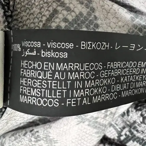 ZARA  Woman Blogger Favorite Black and White Snakeskin Print Long Dress Size XS