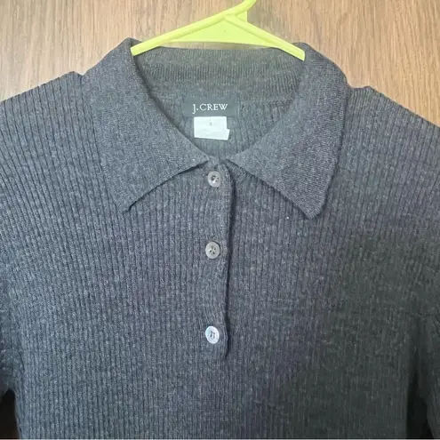 J. Crew Merino Wool Knit Long Sleeve Dress Black