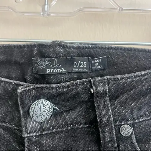 prAna Geneva Bootcut Black Tall Low Rise 35” Inseam Jeans Size 0