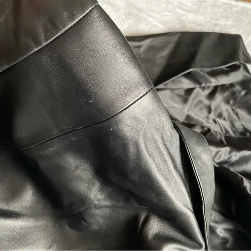 Vintage 90s Toppolino Black Soft Leather Long Duster Trench Coat Jacket M Size M