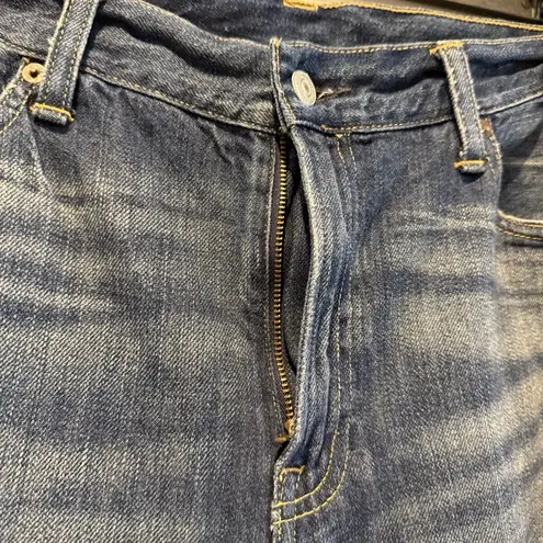 Polo Ralph Vintage Lauren Astor Slim Distressed Boyfriend Blue Jeans Size 14