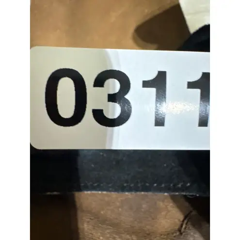 Madeline Girl Black Suede Ruched Slide Sandals Women's Size 10M Italy