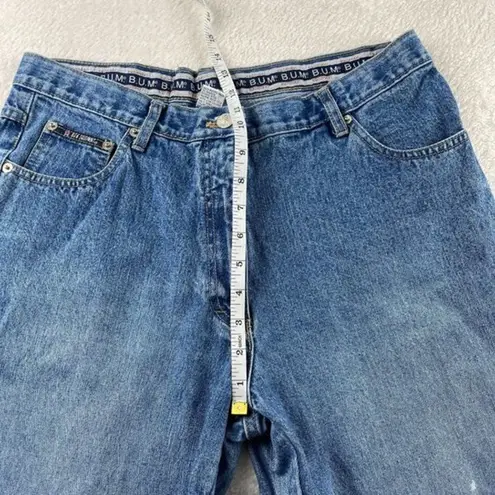 Vintage Y2K B U M Equipment Wide Leg‎ Jeans Womens 12 Blue Streetwear Baggy 90s