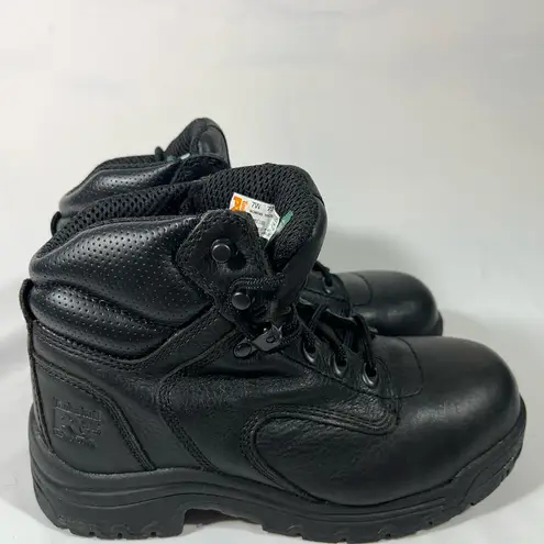 TIMBERLAND PRO TITIAN WOMEN WORK BOOT STEEL TOE SAFETY LEATHER 7W BLACK NEW Size undefined