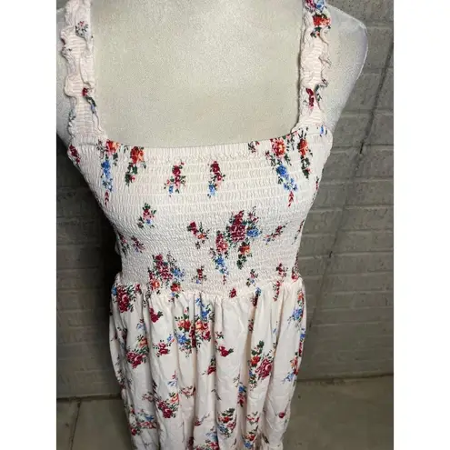 Seraphine Maternity Off White Floral Tula Shirred Tiered Midi Dress Size 8 Size undefined