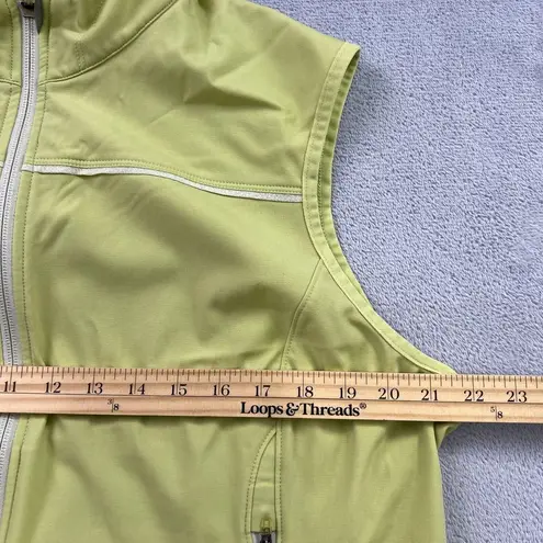 REI Vest Womens Medium Yellow Fleece Lined Full Zip Up Active Outdoor Recreation