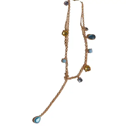 Pretty Little Thing  Gold Jewel Drop Charm Layered Belly Chain