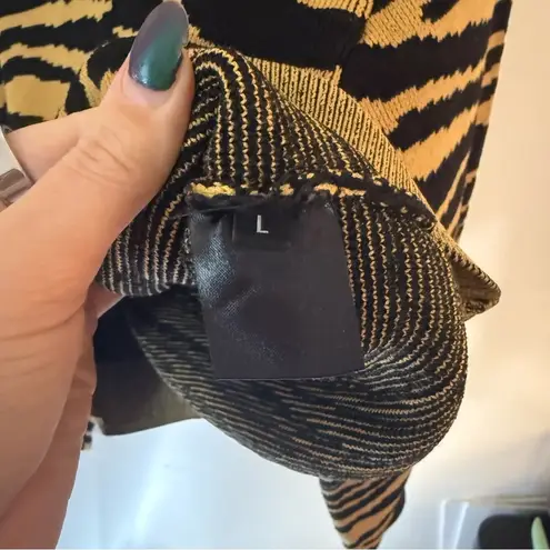 Proenza Schouler Tiger Stripes Knit Cropped Cut Sweater