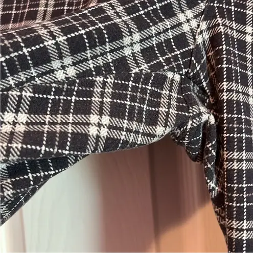 Seven7 Plaid Black and White Pants