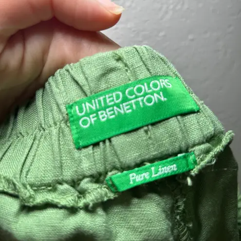 United Colors Of Benetton United colors of Benetton green linen pants joggers women's XS summer casual