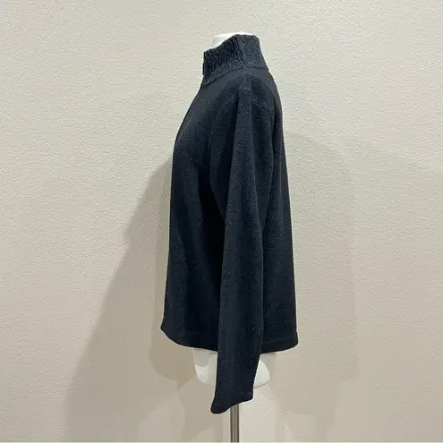 Eddie Bauer  Charcoal Grey Birch Valley Fleece Mock 1/4 Zip Pullover Size Medium thumbnail 4