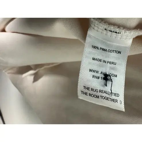 AYR Scout Dress Seashell Polo Short Sleeve Midi Side Slit Pima Cotton Medium