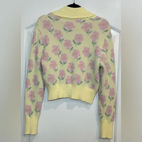 Zara Bib Collar Sweater Women’s Size Medium Yellow