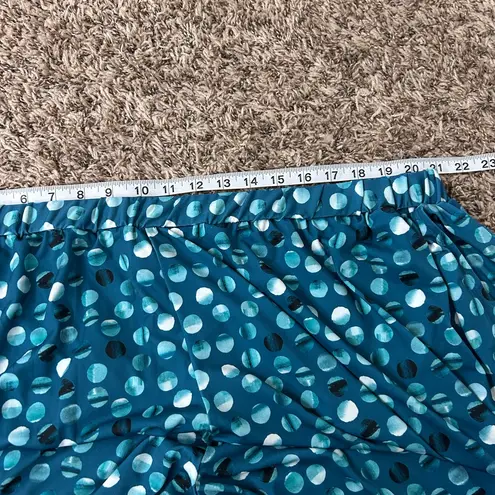 Ulla Popken Blue Dotted Print Pull On Wide Leg Trousers US 28/30 Size undefined