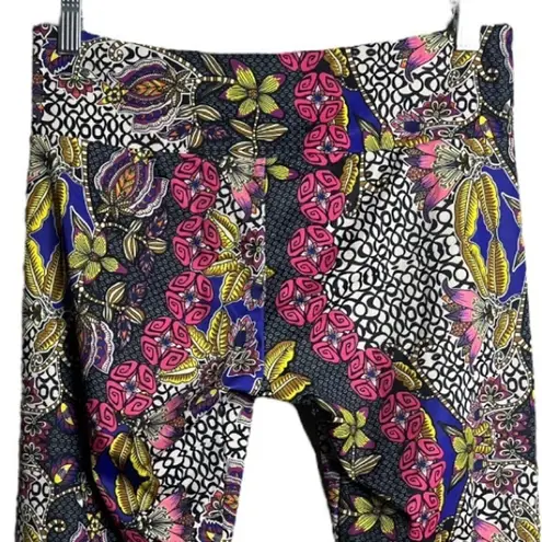 Onzie Pants Womens Medium Large Multicolored Koh Tao Floral Cropped Leggings Gym