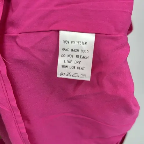 eesome Pink fuschia Mini Dress leopards cheetah Vibrant short balloon sleeve